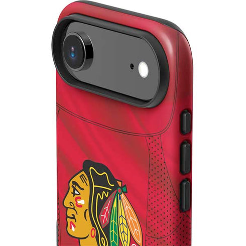 NHL Blackhawks Red Stripes iPhone 17 Air Impact Case