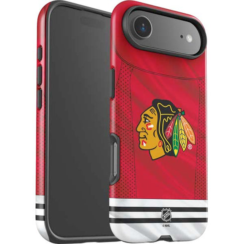 NHL Blackhawks Red Stripes iPhone 17 Air Impact Case