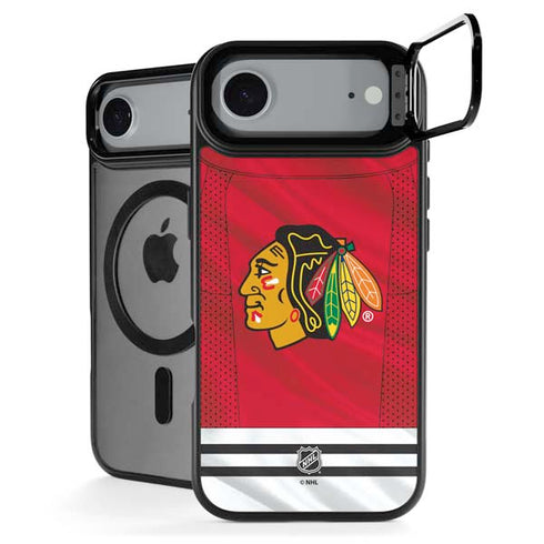 NHL Blackhawks Red Stripes iPhone 17 Air Kickstand Case