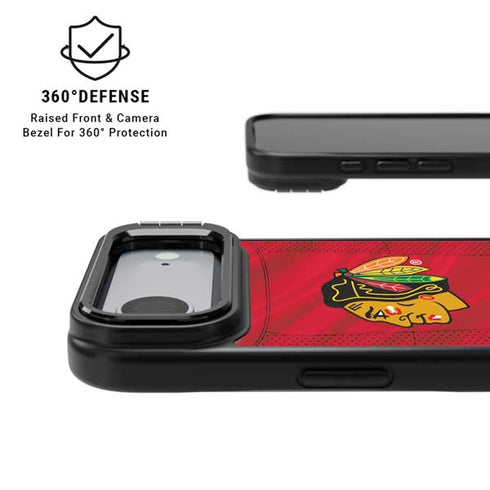 NHL Blackhawks Red Stripes iPhone 17 Air Kickstand Case