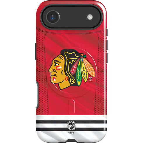 NHL Blackhawks Red Stripes iPhone 17 Air Magsafe Impact Case
