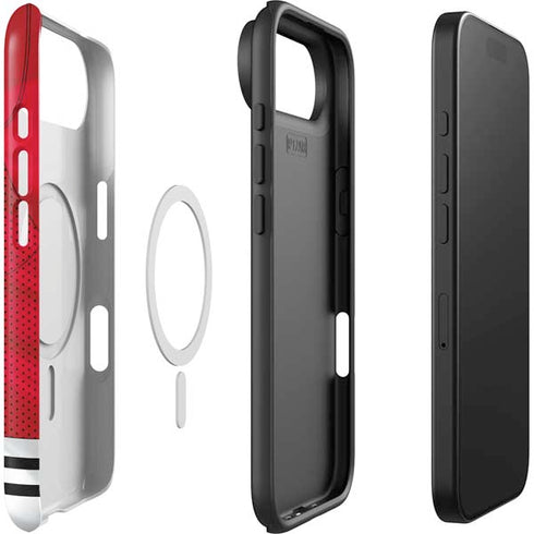 NHL Blackhawks Red Stripes iPhone 17 Air Magsafe Impact Case