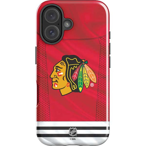 NHL Blackhawks Red Stripes iPhone 17 Impact Case