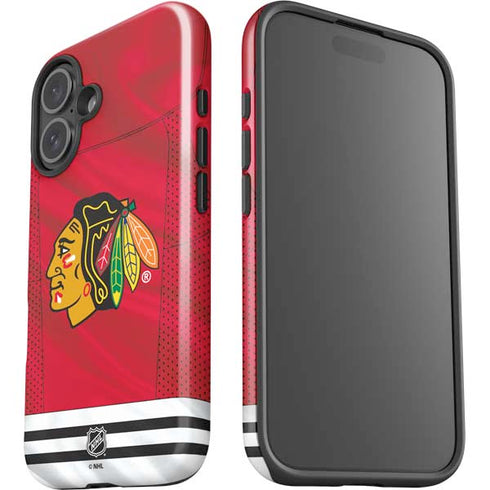 NHL Blackhawks Red Stripes iPhone 17 Impact Case