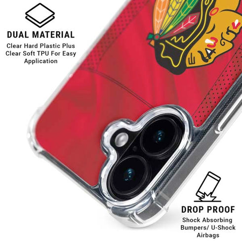 NHL Blackhawks Red Stripes iPhone 17 MagSafe Case