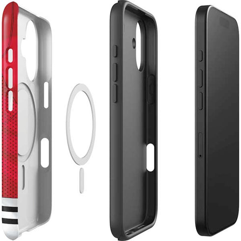 NHL Blackhawks Red Stripes iPhone 17 Magsafe Impact Case