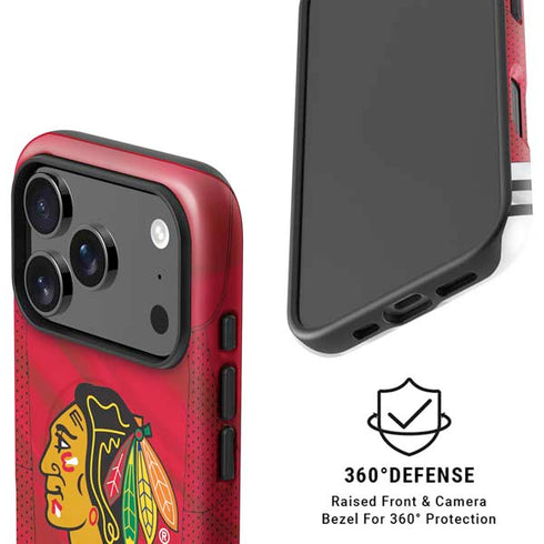 NHL Blackhawks Red Stripes iPhone 17 Pro Magsafe Impact Case