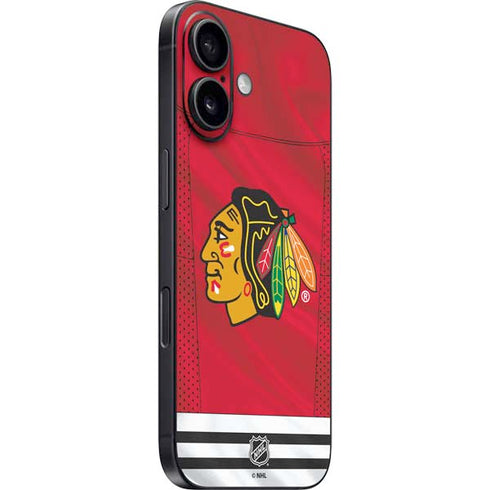 NHL Blackhawks Red Stripes iPhone 17 Skin