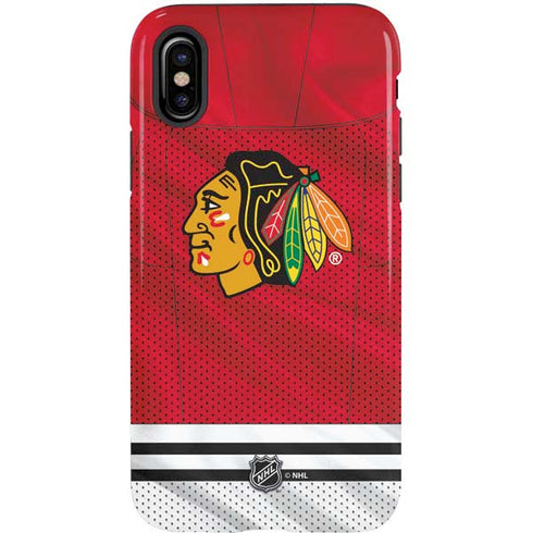 NHL Blackhawks Red Stripes iPhone XS Pro Case