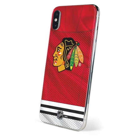 NHL Blackhawks Red Stripes iPhone XS Skin