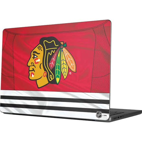 NHL Blackhawks Red Stripes Apple MacBook Pro 14-inch Skin