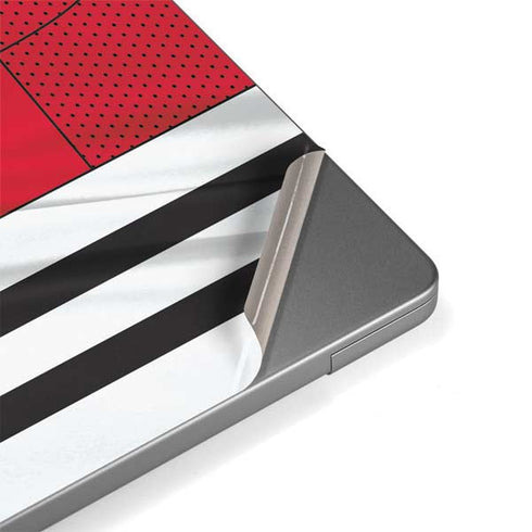 NHL Blackhawks Red Stripes Apple MacBook Pro 14-inch Skin
