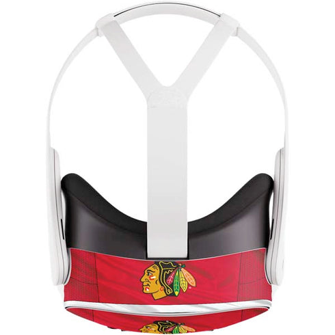 NHL Blackhawks Red Stripes Meta Quest 3S Skin