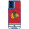 NHL Blackhawks Red Stripes Moto G 5G (2024) Clear Case