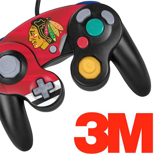 NHL Blackhawks Red Stripes Nintendo GameCube Controller Skin