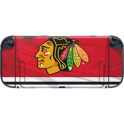 NHL Blackhawks Red Stripes Nintendo Switch 2 (2025) with Joy-Con Skin