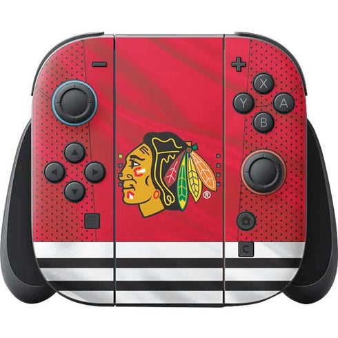 NHL Blackhawks Red Stripes Nintendo Switch 2 (2025) Joy-Con Controller Skin