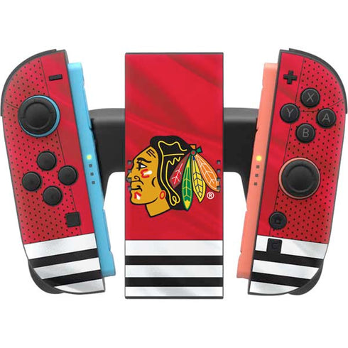 NHL Blackhawks Red Stripes Nintendo Switch 2 (2025) Joy-Con Controller Skin
