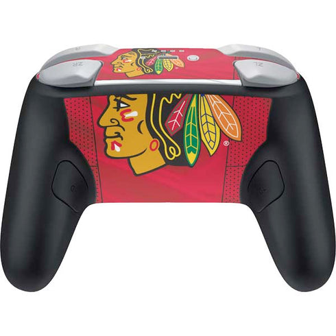 NHL Blackhawks Red Stripes Nintendo Switch 2 (2025) Pro Controller Skin