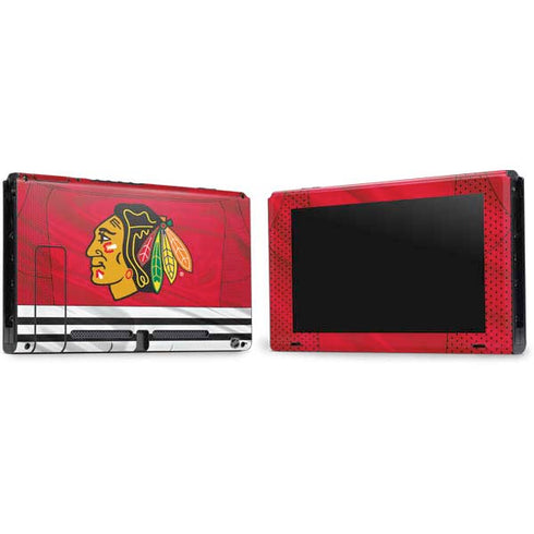 NHL Blackhawks Red Stripes Nintendo Switch Bundle Skin