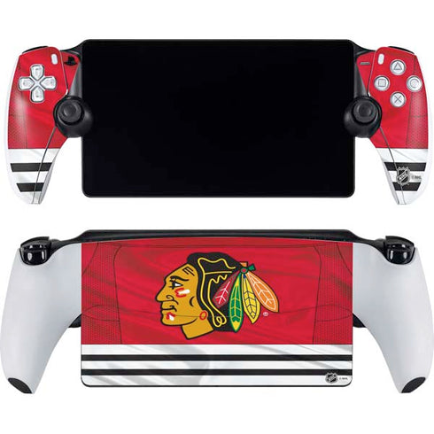 NHL Blackhawks Red Stripes PlayStation Portal Remote Player Skin
