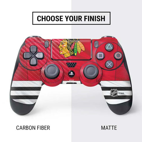 NHL Blackhawks Red Stripes PS4 Controller Skin