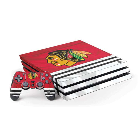 NHL Blackhawks Red Stripes PlayStation PS4 Skins
