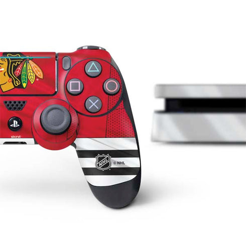NHL Blackhawks Red Stripes PS4 Slim Bundle Skin