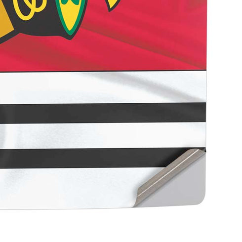 NHL Blackhawks Red Stripes PS5 Pro Disk Console Skin