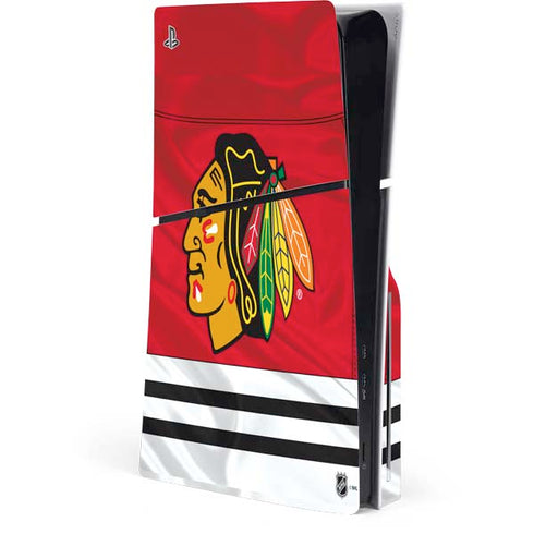 NHL Blackhawks Red Stripes PlayStation PS5 Skins