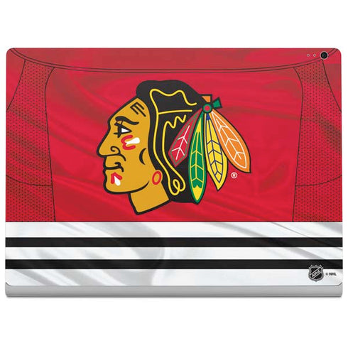 NHL Blackhawks Red Stripes Surface Book 2 15in Skin