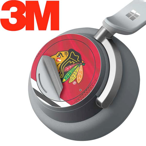 NHL Blackhawks Red Stripes Surface Headphones Skin