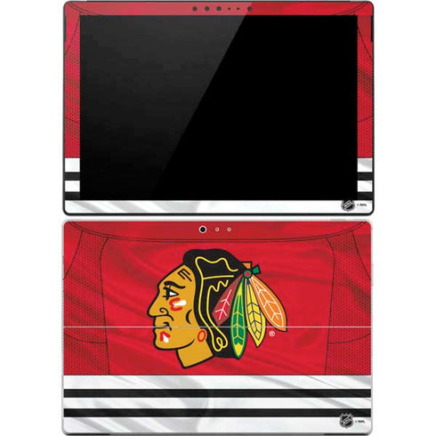 NHL Blackhawks Red Stripes Surface Pro 4 Skin