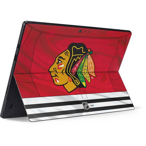 NHL Blackhawks Red Stripes Surface Pro 6 Skin