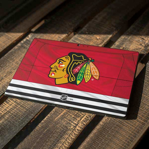 NHL Blackhawks Red Stripes Surface Pro 6 Skin