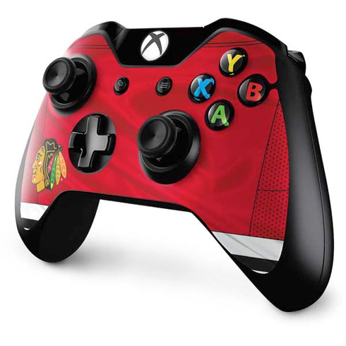 NHL Blackhawks Red Stripes Xbox One Controller Skin