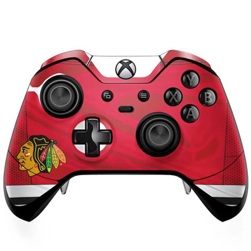 NHL Blackhawks Red Stripes Xbox One Elite Controller Skin