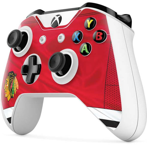 NHL Blackhawks Red Stripes Xbox One S Controller Skin