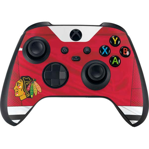 NHL Blackhawks Red Stripes Xbox Series X Bundle Skin