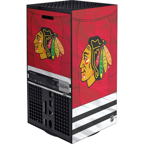 NHL Blackhawks Red Stripes XBox Series X Digital Edition Bundle Skin