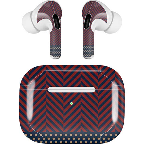 Blocked Polka Dot Chevron AirPods Skins