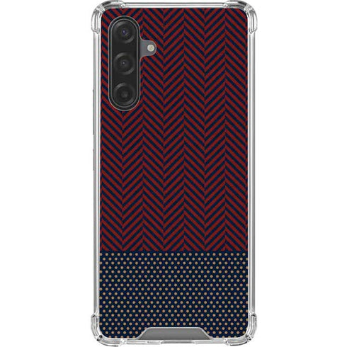 Blocked Polka Dot Chevron Galaxy A17 Clear Case