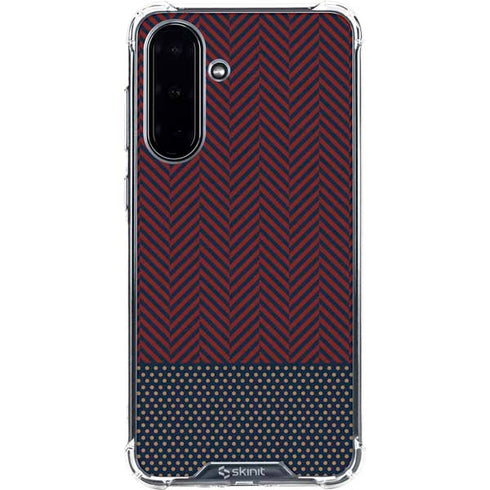 Blocked Polka Dot Chevron Galaxy A36 5G Clear Case