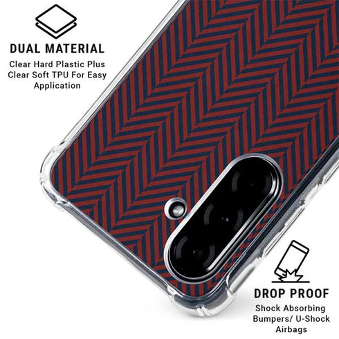 Blocked Polka Dot Chevron Galaxy A36 5G Clear Case