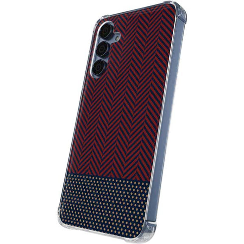 Blocked Polka Dot Chevron Galaxy A55 5G Clear Case