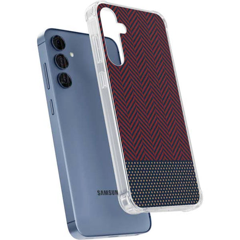 Blocked Polka Dot Chevron Galaxy A55 5G Clear Case