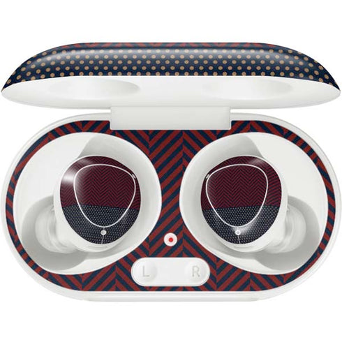 Blocked Polka Dot Chevron Galaxy Buds Plus Skin