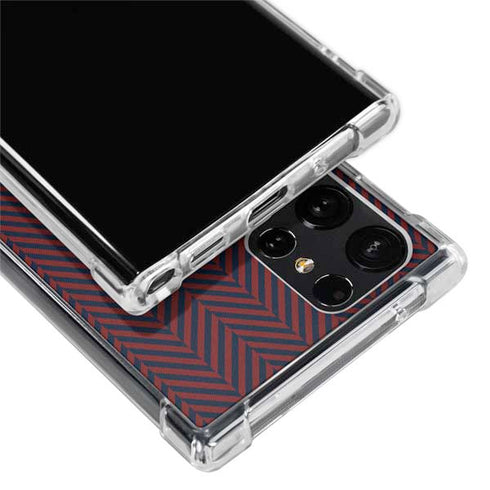 Blocked Polka Dot Chevron Galaxy S23 Ultra Clear Case