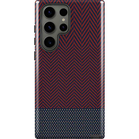 Blocked Polka Dot Chevron Galaxy S23 Ultra Pro Case