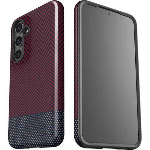Blocked Polka Dot Chevron Galaxy S25 Impact Case
